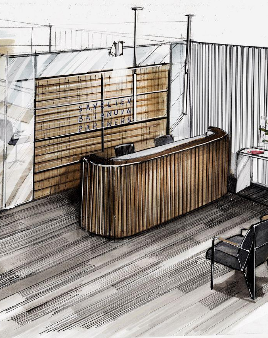 Wooden Office Reception Interior Solutions ANGIE HOMES