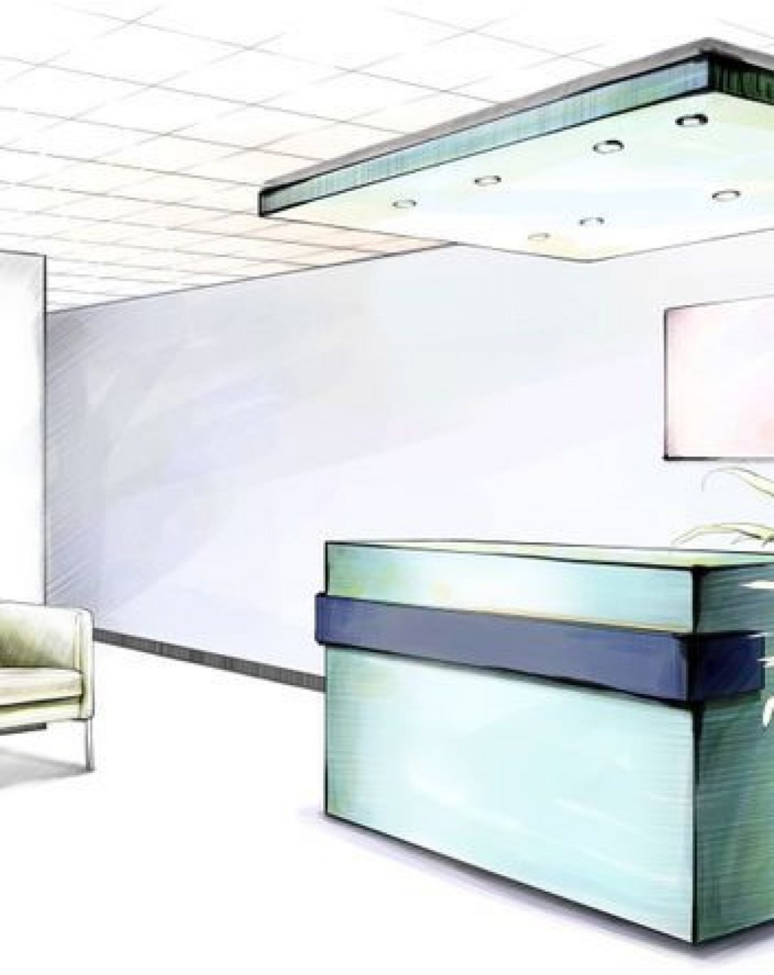 Wooden Office Reception Interior Design and Decoration ANGIE HOMES