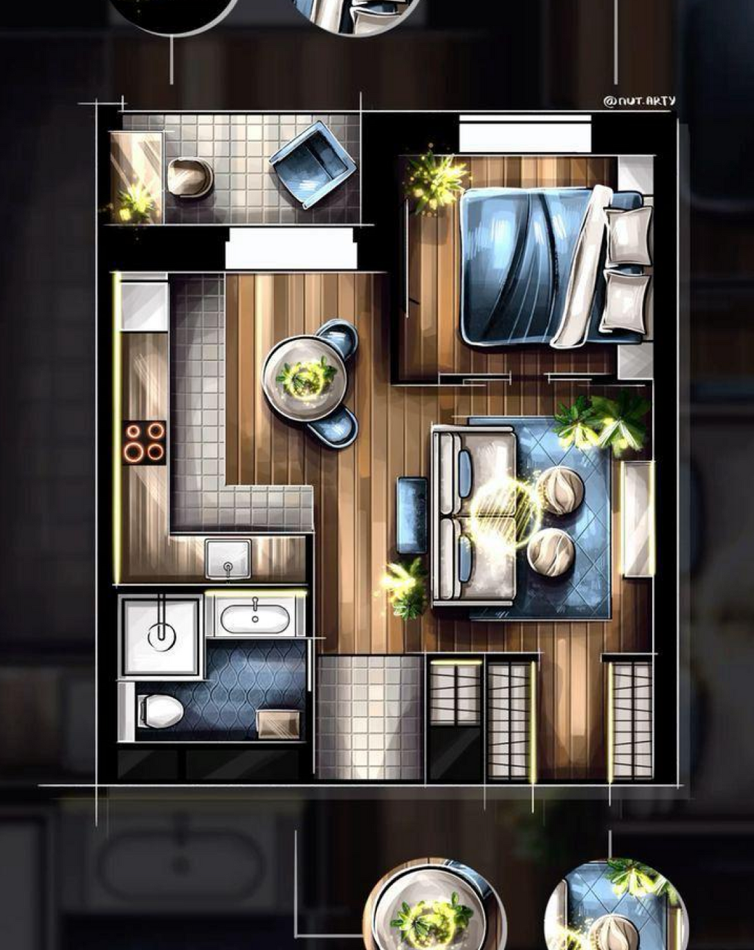 Anux Modern House Interior Solutions ANGIE HOMES