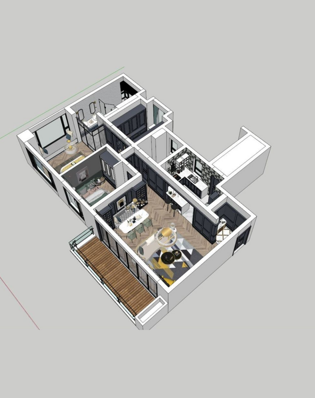 Mynah Low Budget Classic Apartment Interior Design ANGIE HOMES