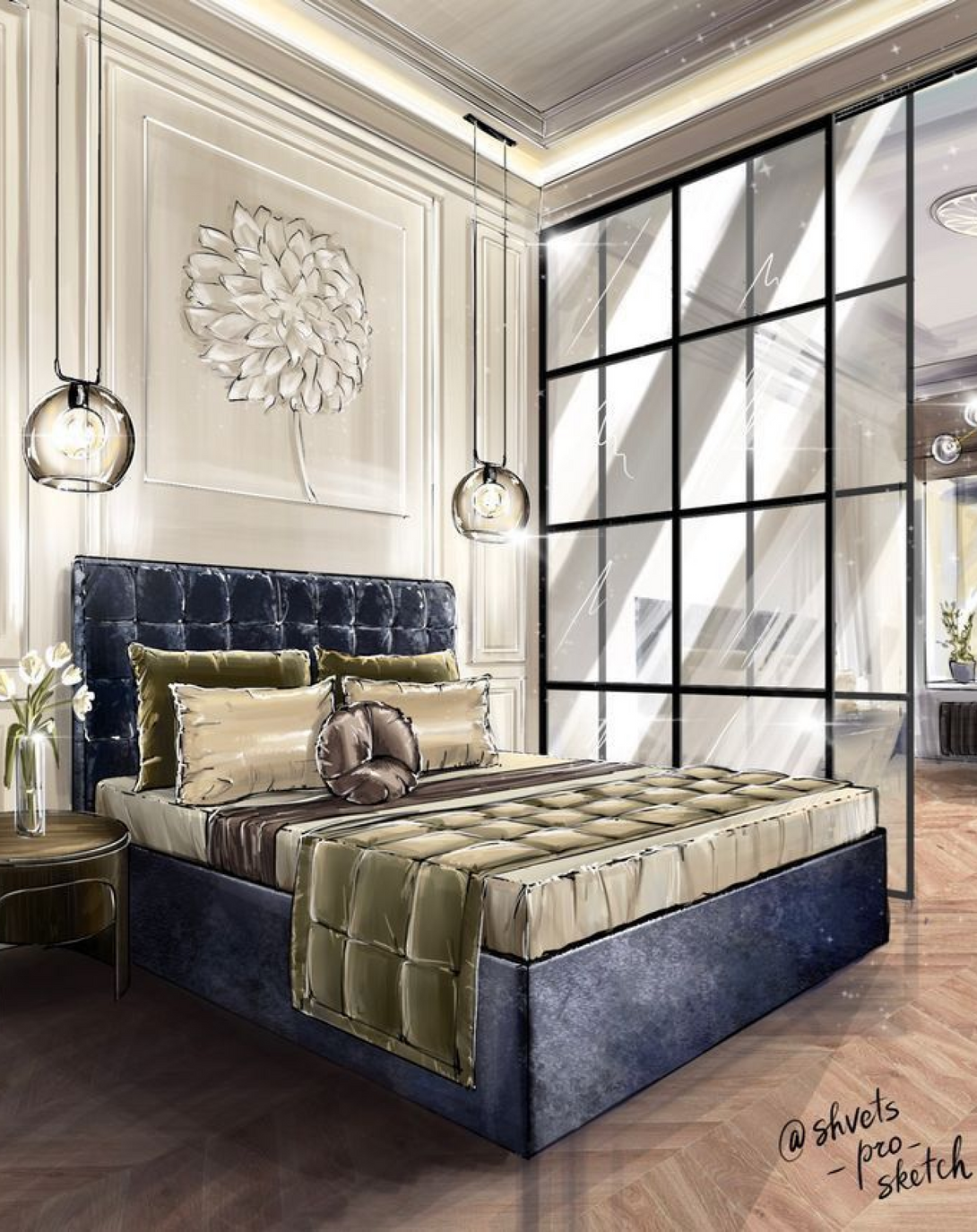 Mynah Low Budget Classic Apartment Interior Design ANGIE HOMES