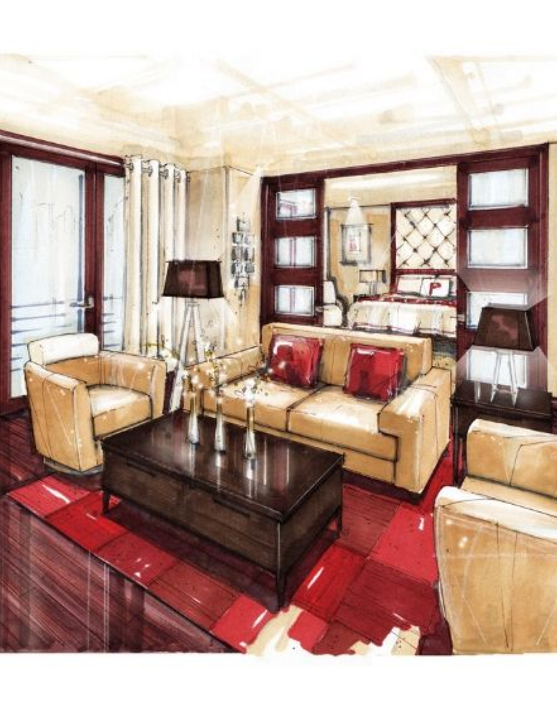 Mynah Low Budget Classic Apartment Interior Design ANGIE HOMES