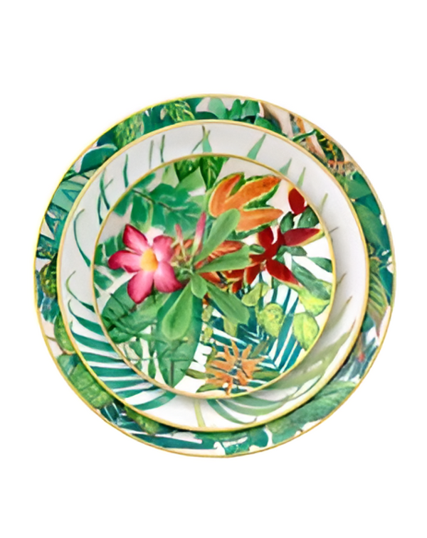 Lotus Garden Leafe design plates ANGIE HOMES