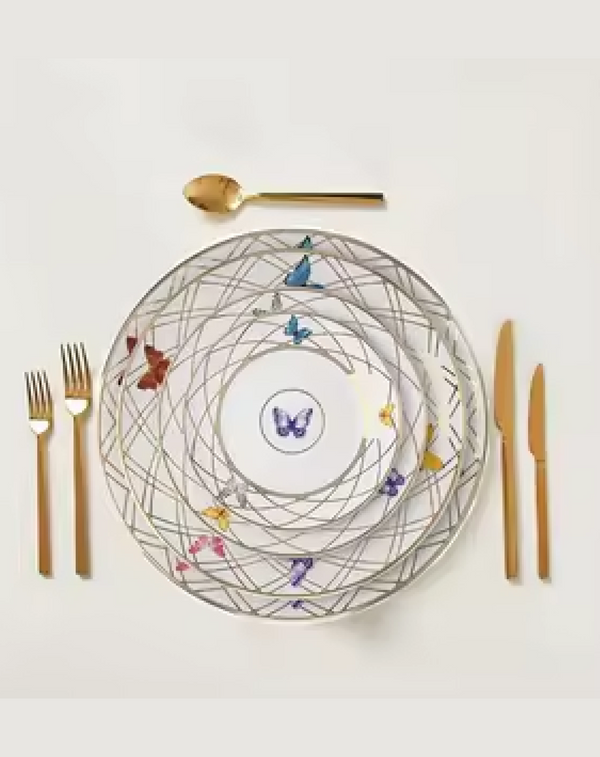 Butterfly Bright Multicolor Plates Set ANGIE HOMES