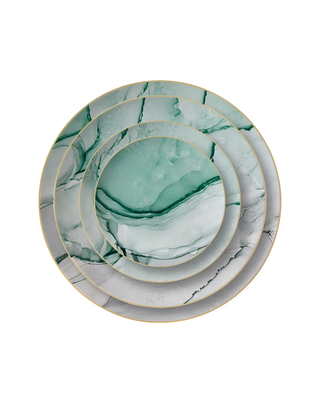 marble design fancy bone china plates ANGIE HOMES
