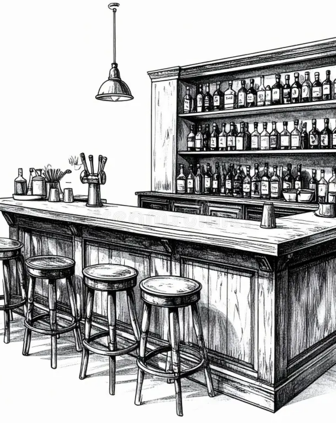 Tavern Bar Area Interior Solution ANGIEHOMES