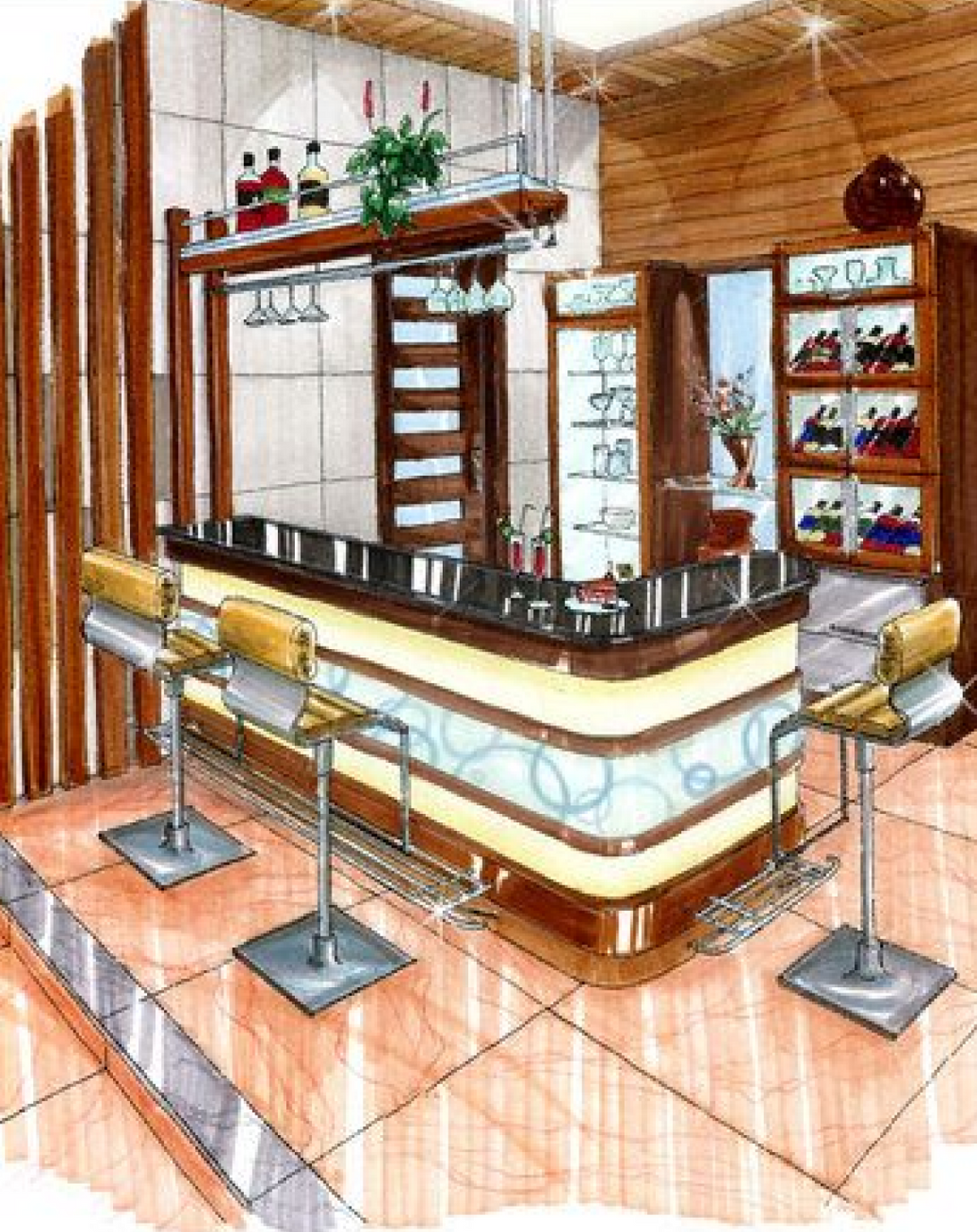 Den Bar Area Interior Solution ANGIEHOMES