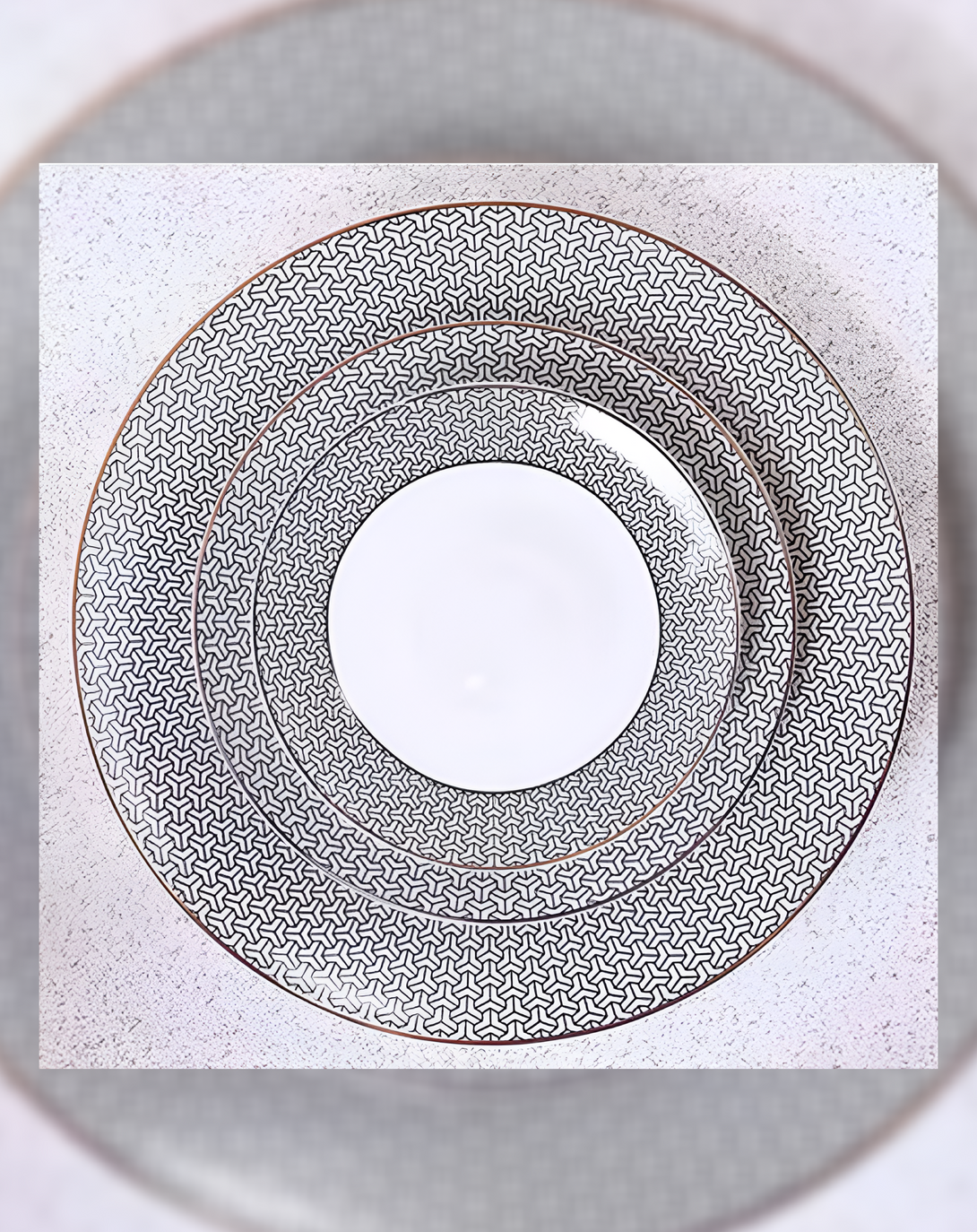 Ele Palm light bone china plates ANGIE HOMES