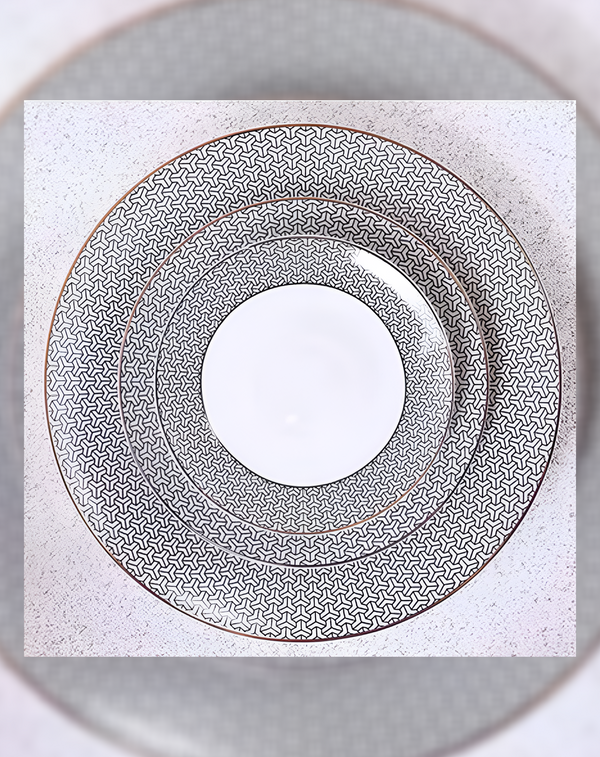 Ele Palm light bone china plates ANGIE HOMES