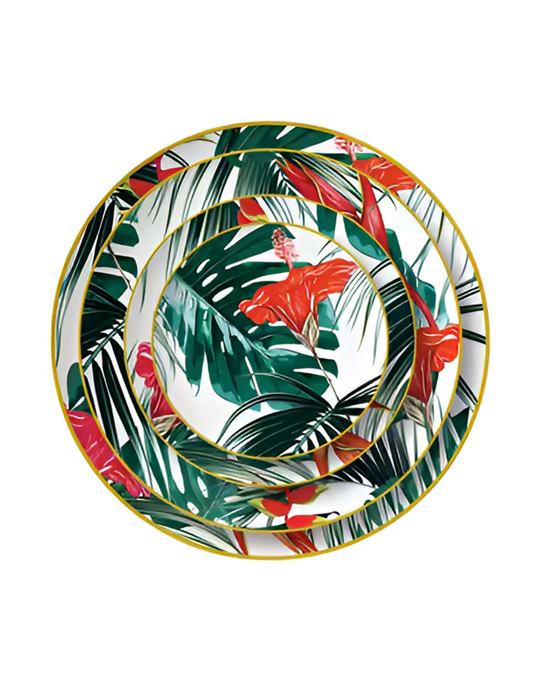 Botanical leaves and flower plates ANGIE HOMES