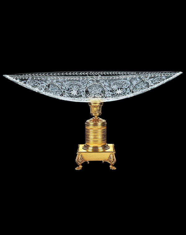 Veronique gold & white Crystal vases ANGIE HOMES