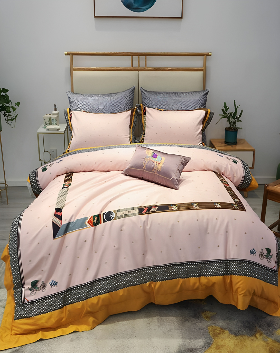 Fraser Beautiful Linen Bed Set (Set of 4)