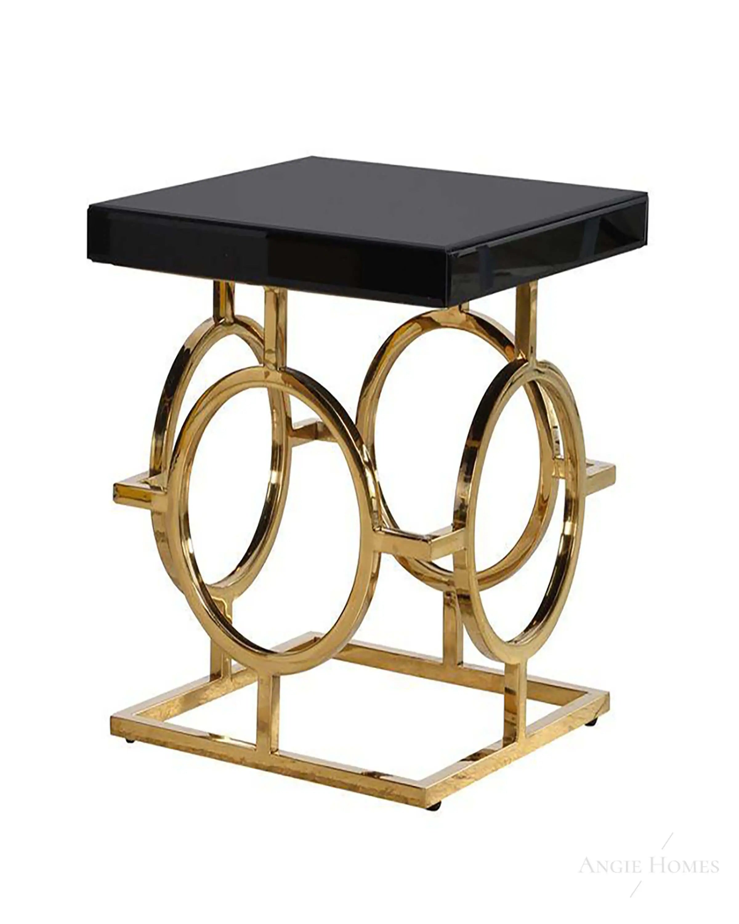 Gem gold metal side table- Angie's India ANGIE HOMES