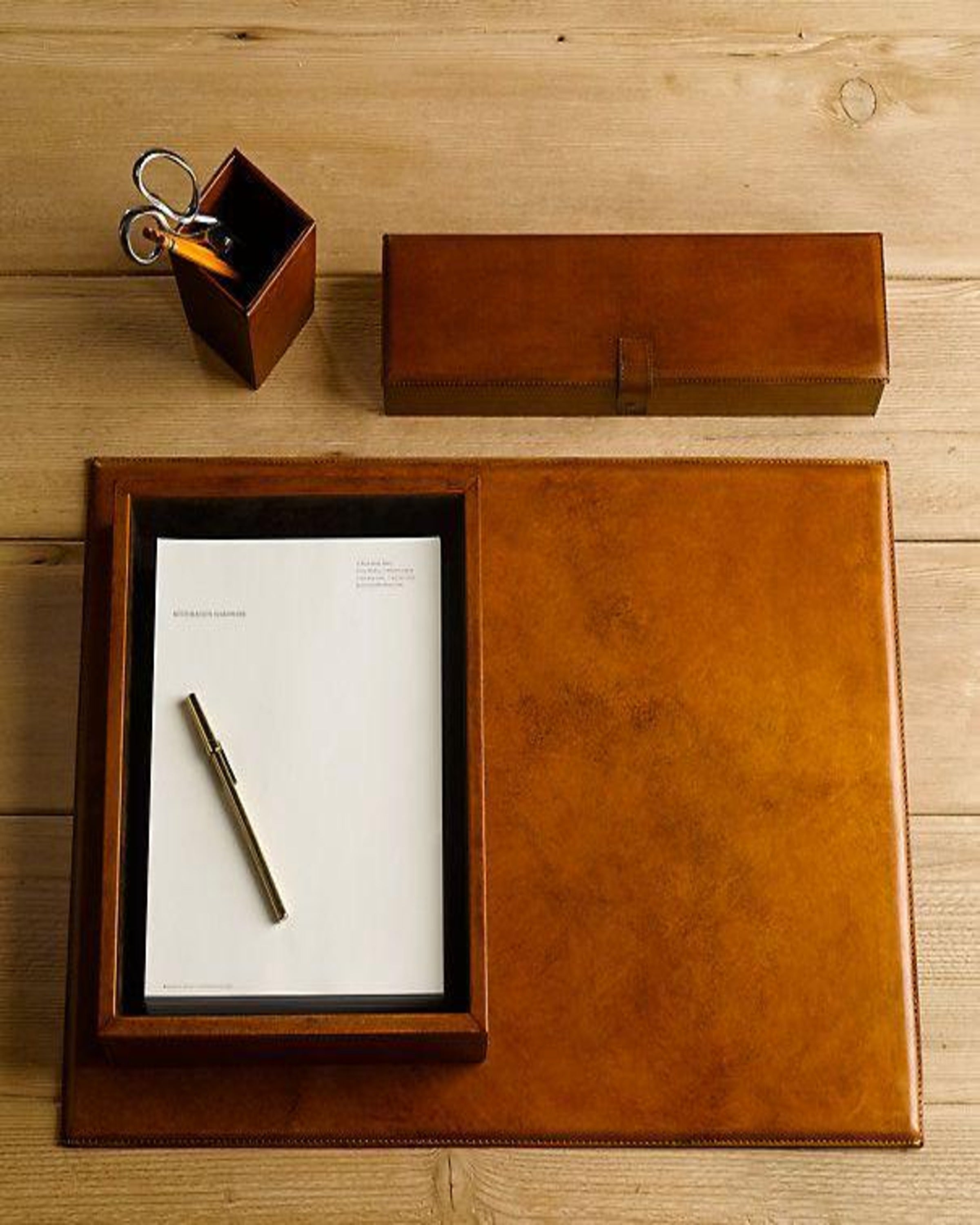 Genuine Leather Desk Accessories ANGIE HOMES