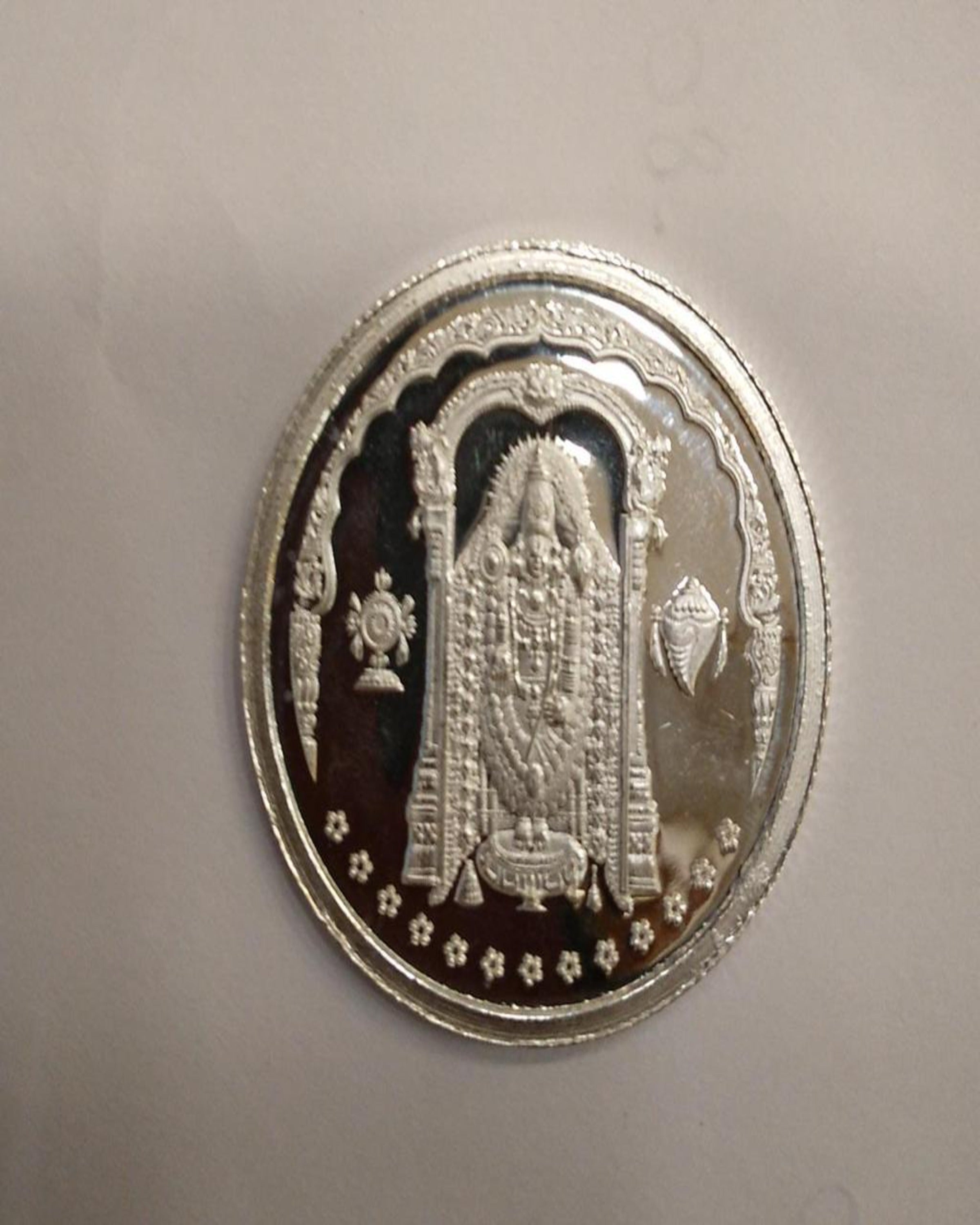 God Murti Silver Coin ANGIE HOMES