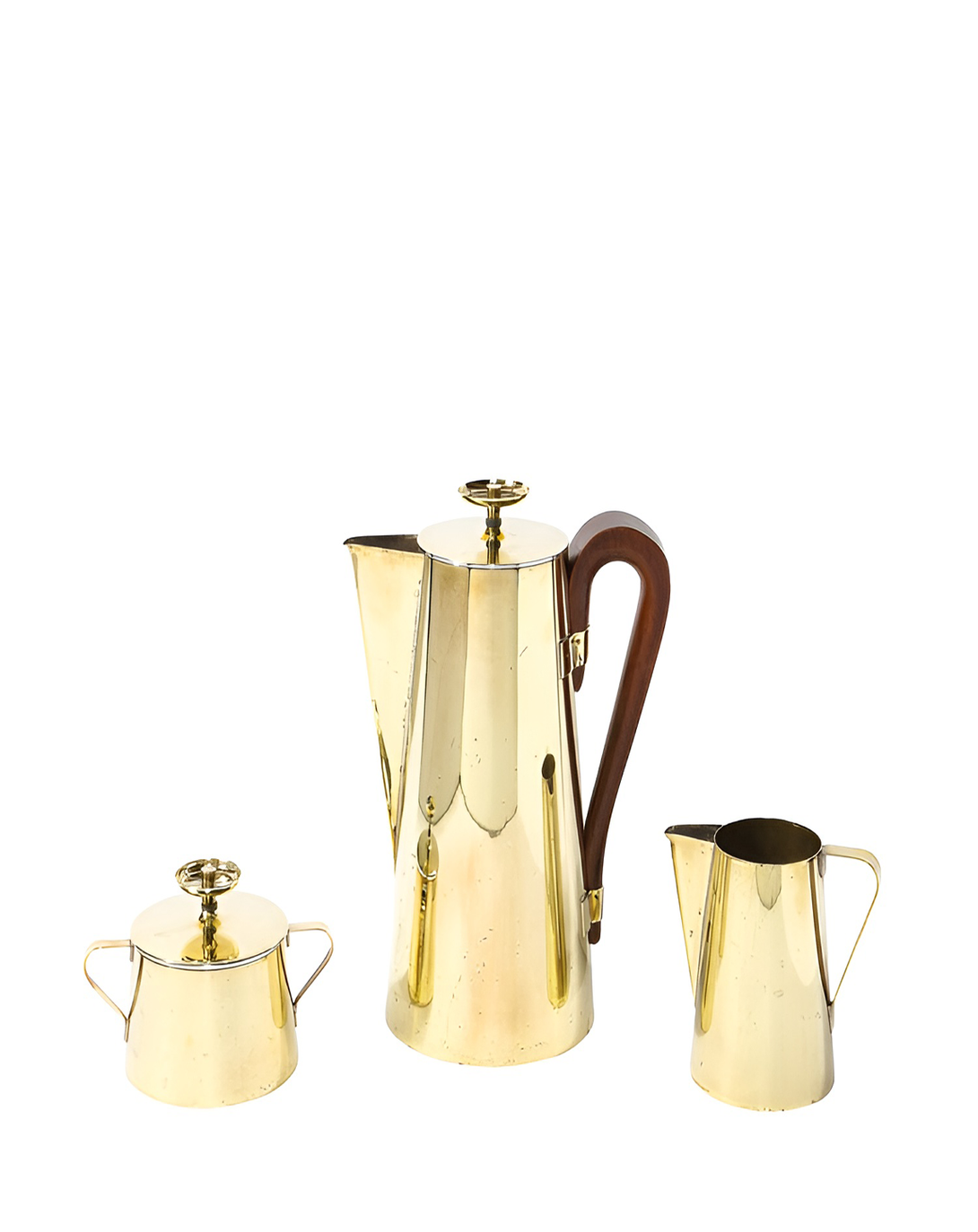 Gold Finish Modern Tea Set - Angie India Serverware