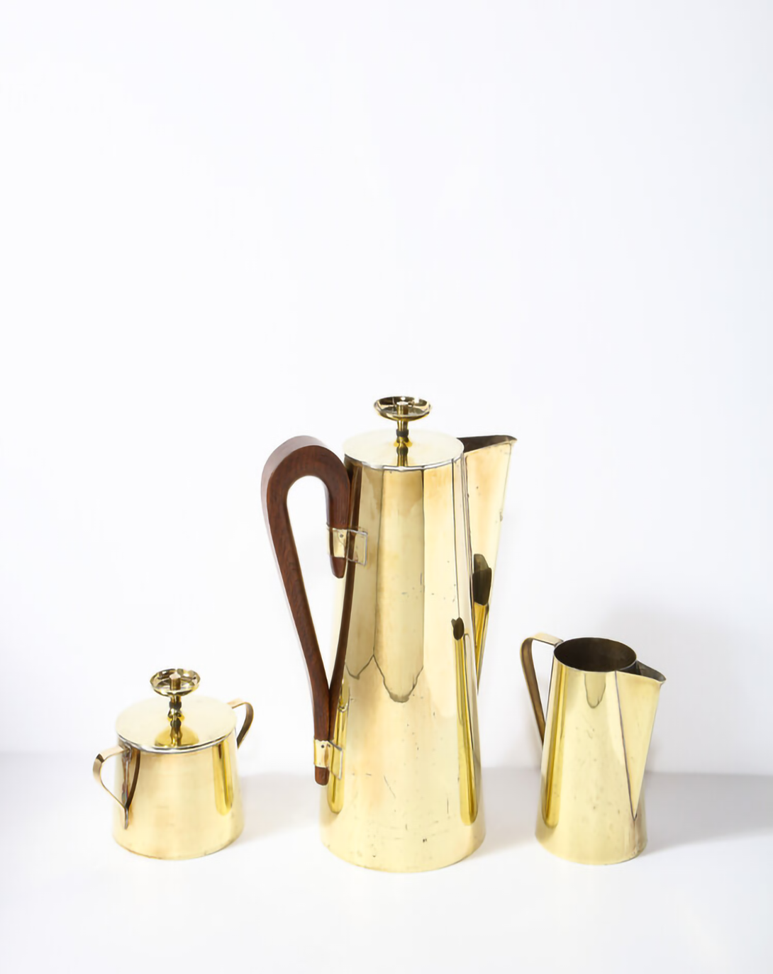 Gold Finish Modern Tea Set - Angie India Serverware