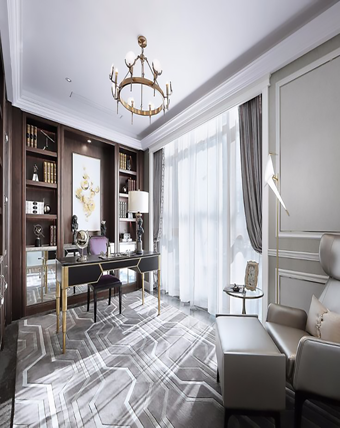 Gunung Black Desk | Space saving work desk ANGIE HOMES