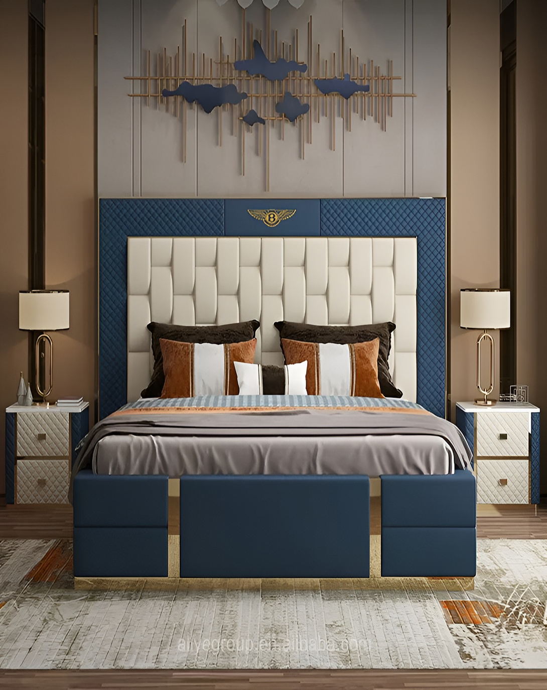Gwen Stylish Head Board With Modern Bed ANGIE HOMES