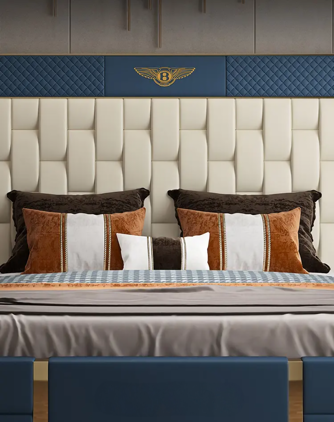 Gwen Stylish Head Board With Modern Bed ANGIE HOMES