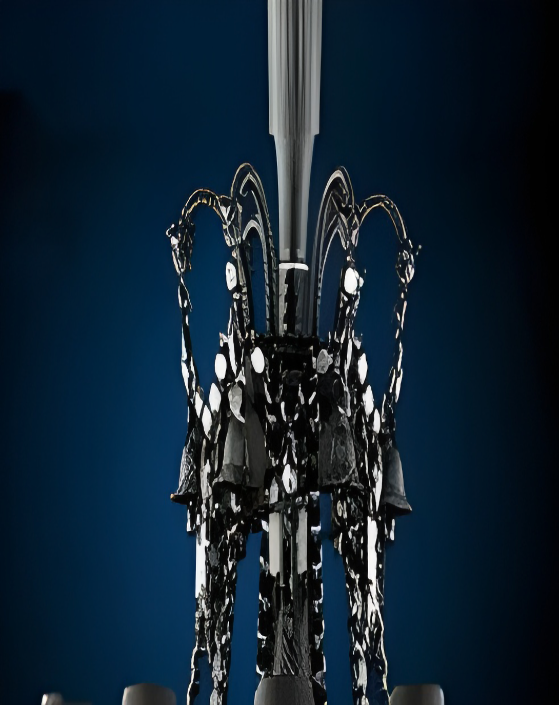 Hana Classic Black Crystal Chandelier Light