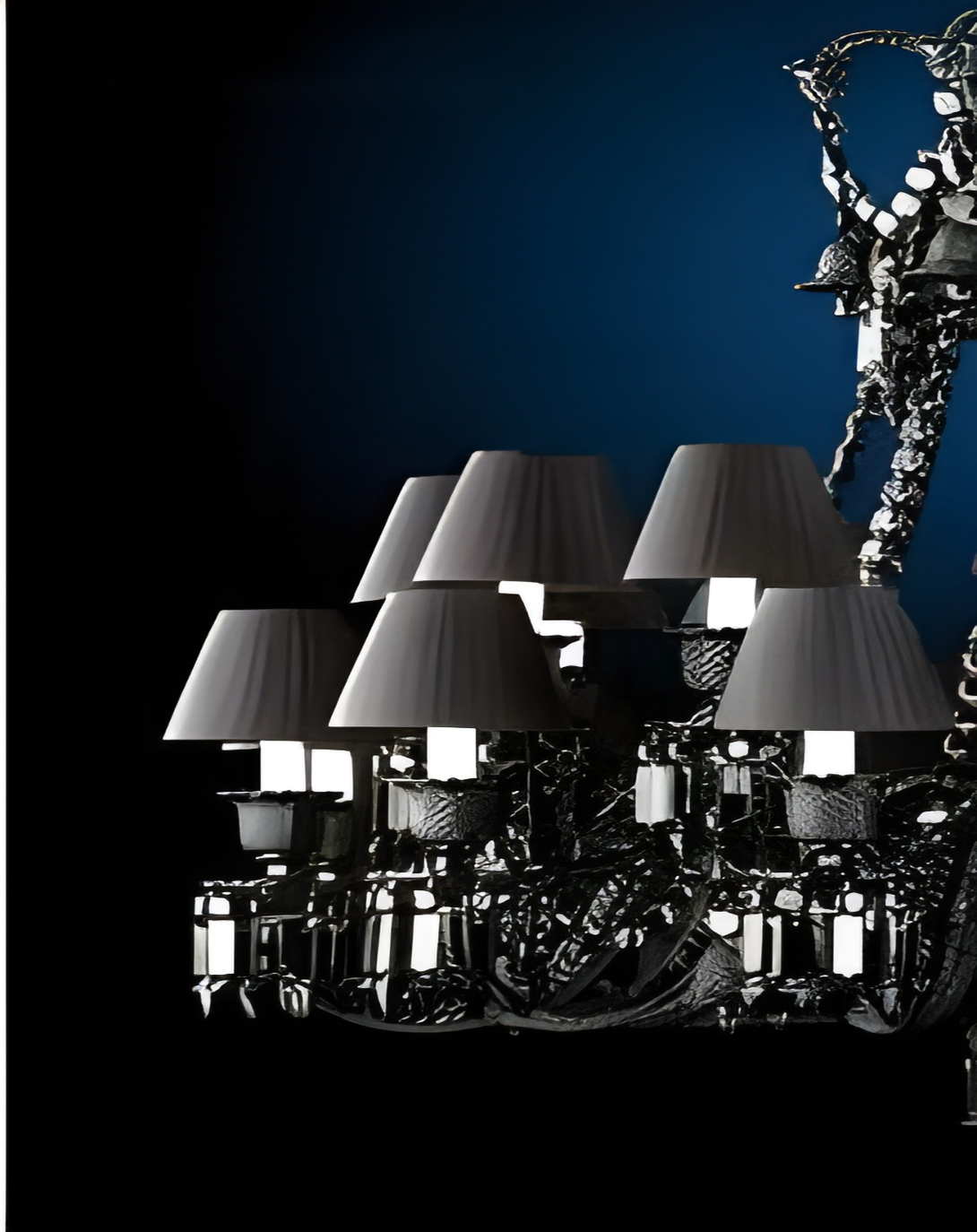 Hana Classic Black Crystal Chandelier Light ANGIE HOMES