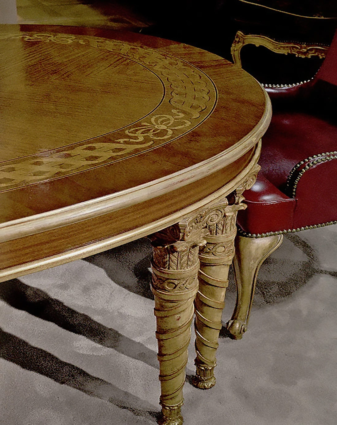 Harny Classic Wooden Dining Table ANGIE HOMES