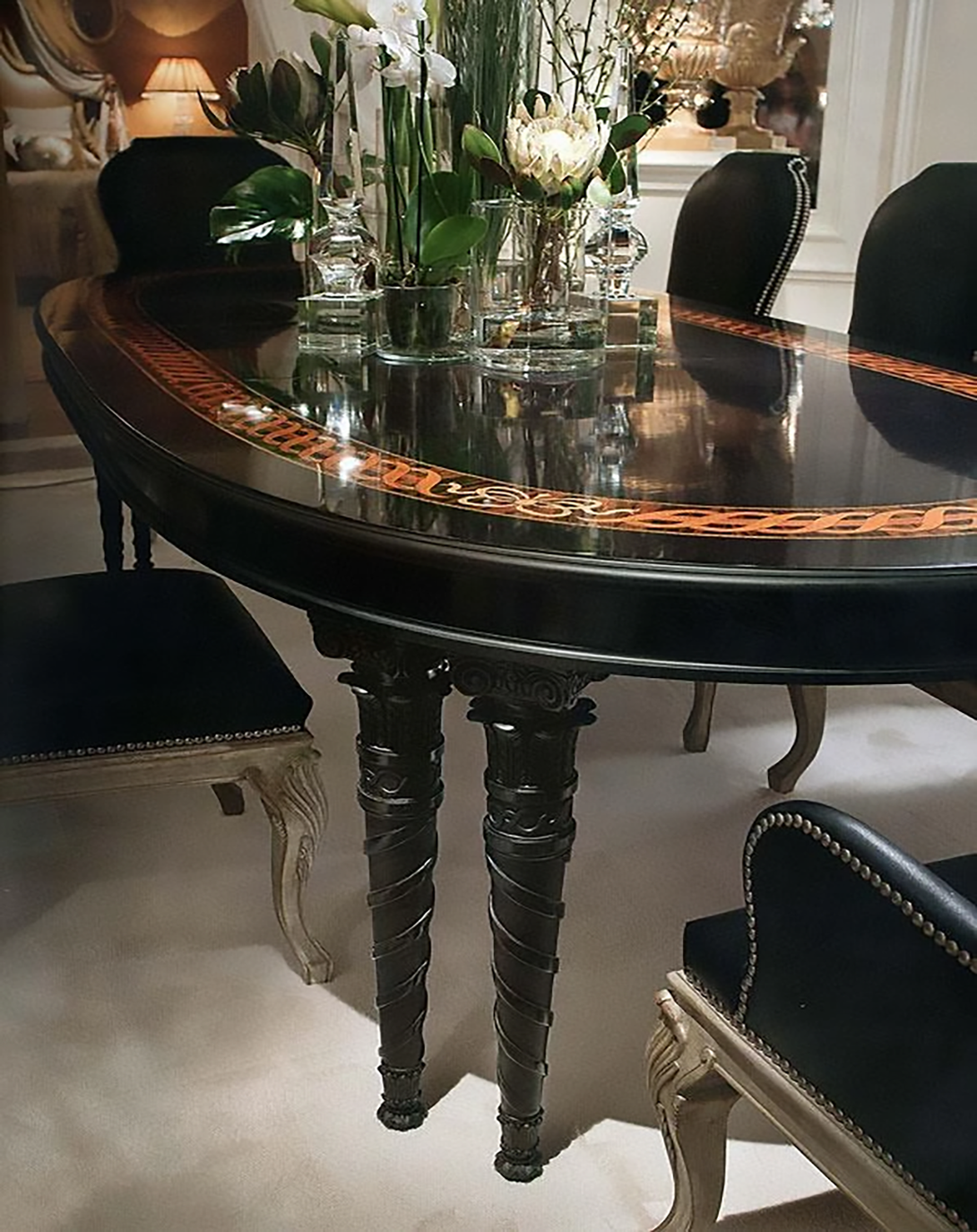 Harny Classic Wooden Dining Table ANGIE HOMES