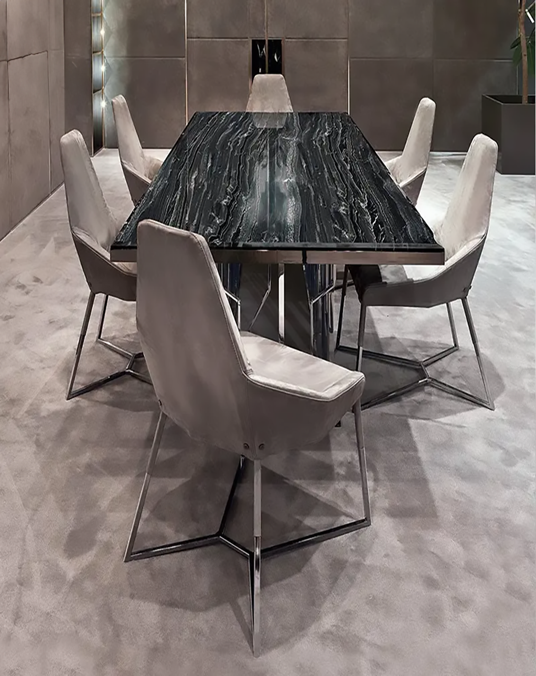 Helvis Dining Table Set of 6 - Angie India Furniture ANGIE HOMES