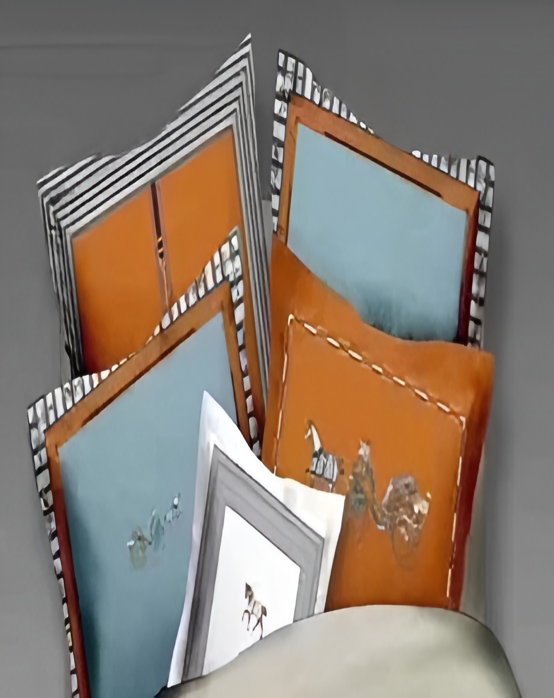 Henna Best Blue & Orange Bed Set (Set of 4)