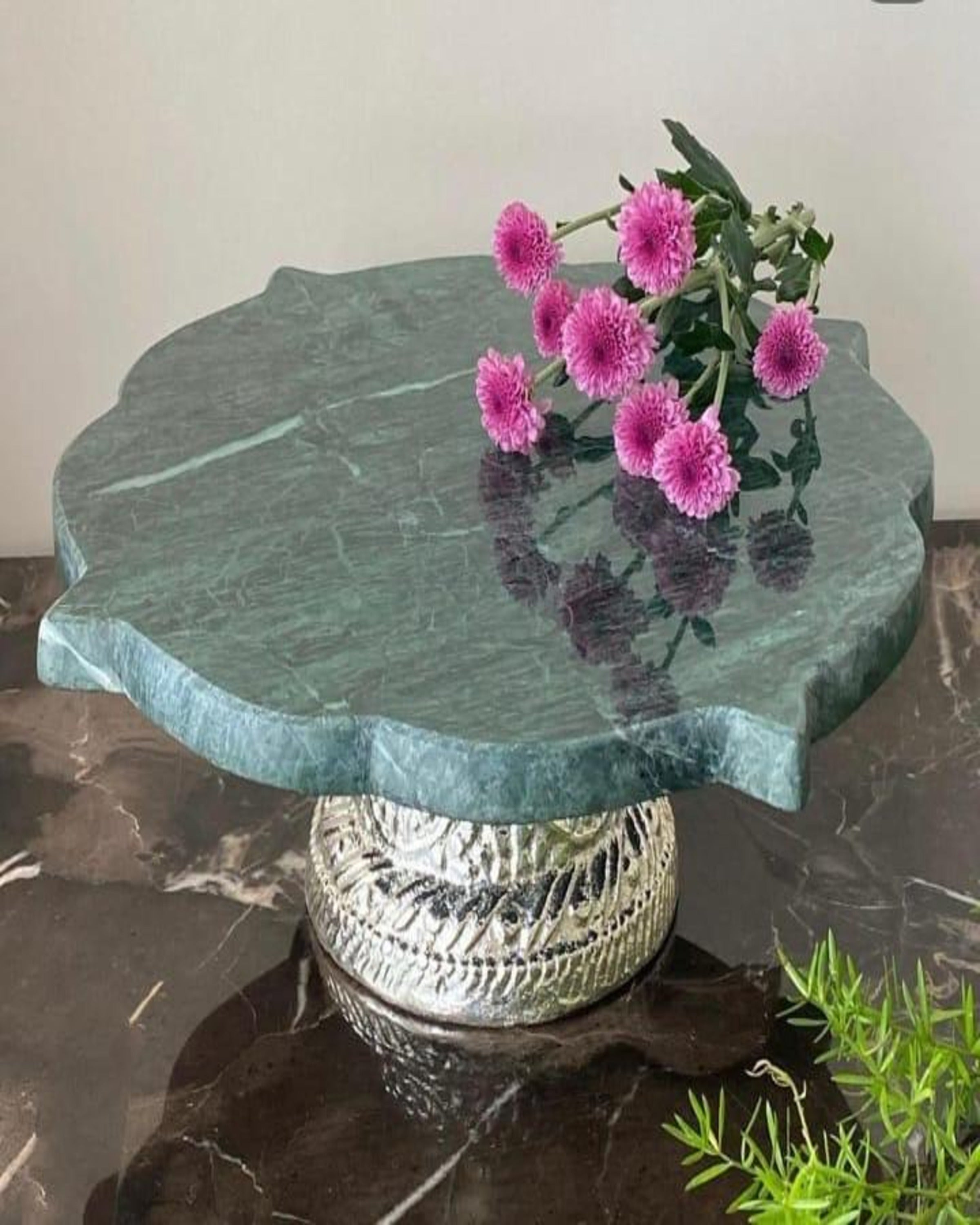 Imperial Silver Cake Table ANGIE HOMES