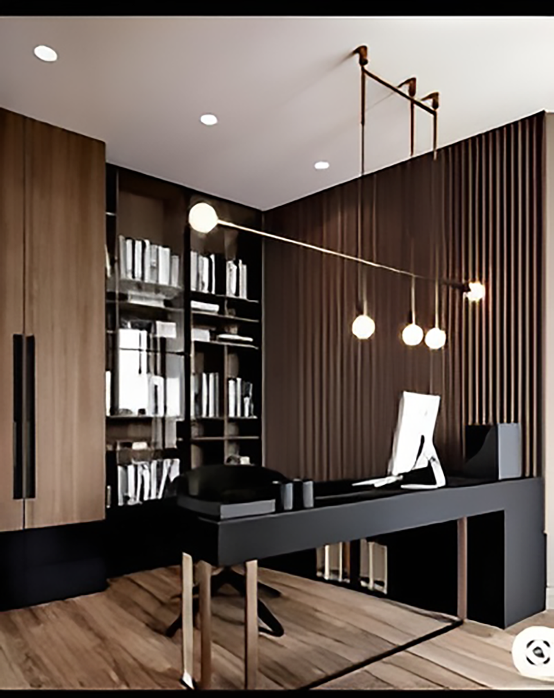 Info Black Office Desk ANGIE HOMES