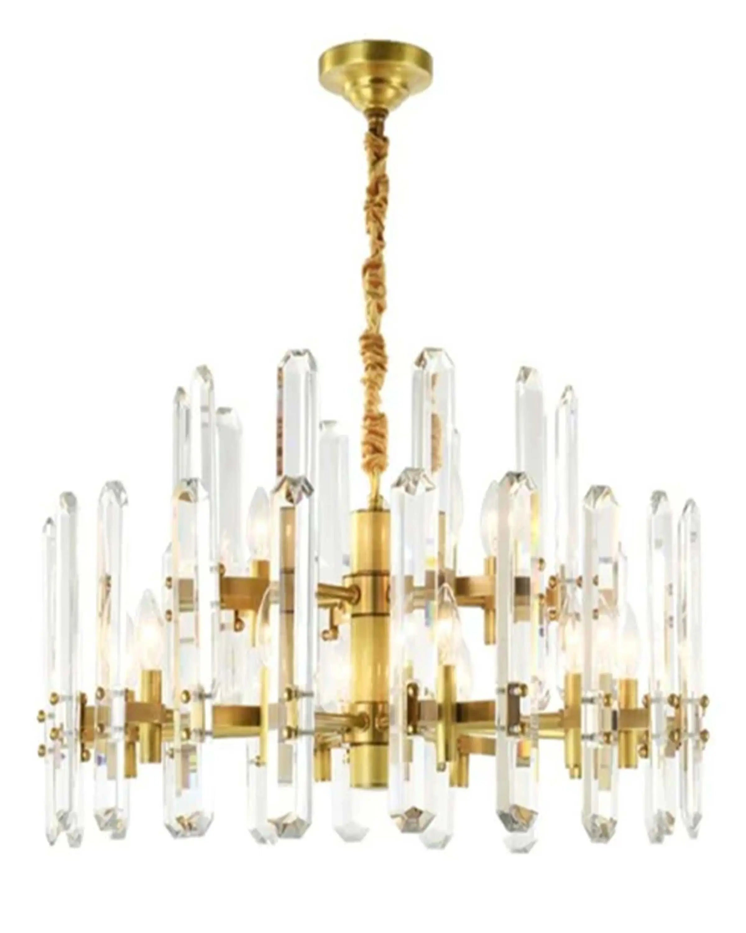 Ismoil Gold Crystal Chandelier ANGIE HOMES