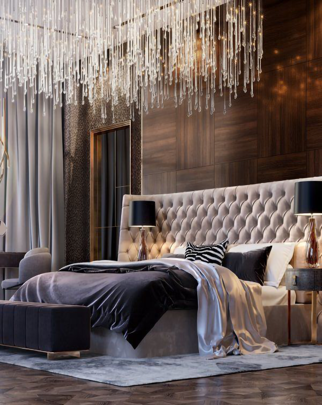 Jana Luxury Chesterfield Bed With Low Back