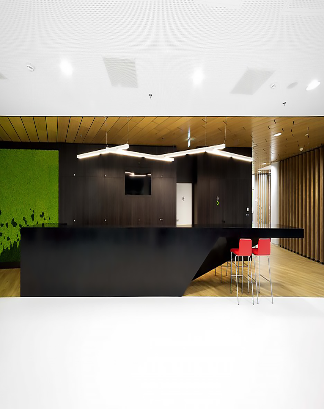 Jendy Brown Reception Desk | Designer Reception Table ANGIE HOMES