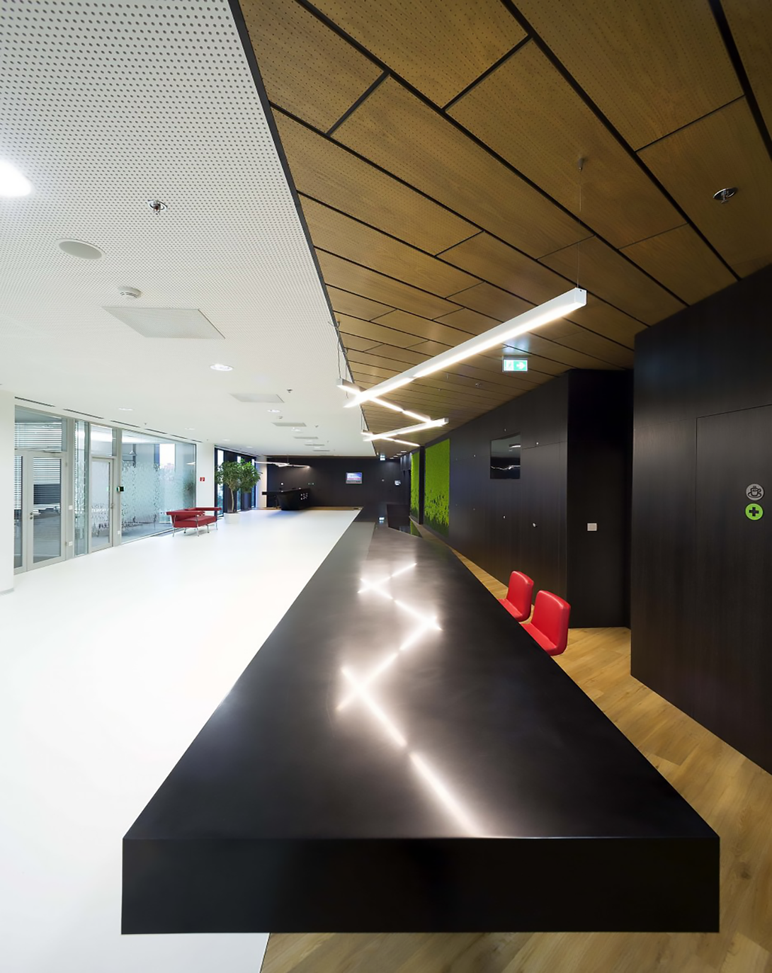 Jendy Brown Reception Desk | Designer Reception Table ANGIE HOMES