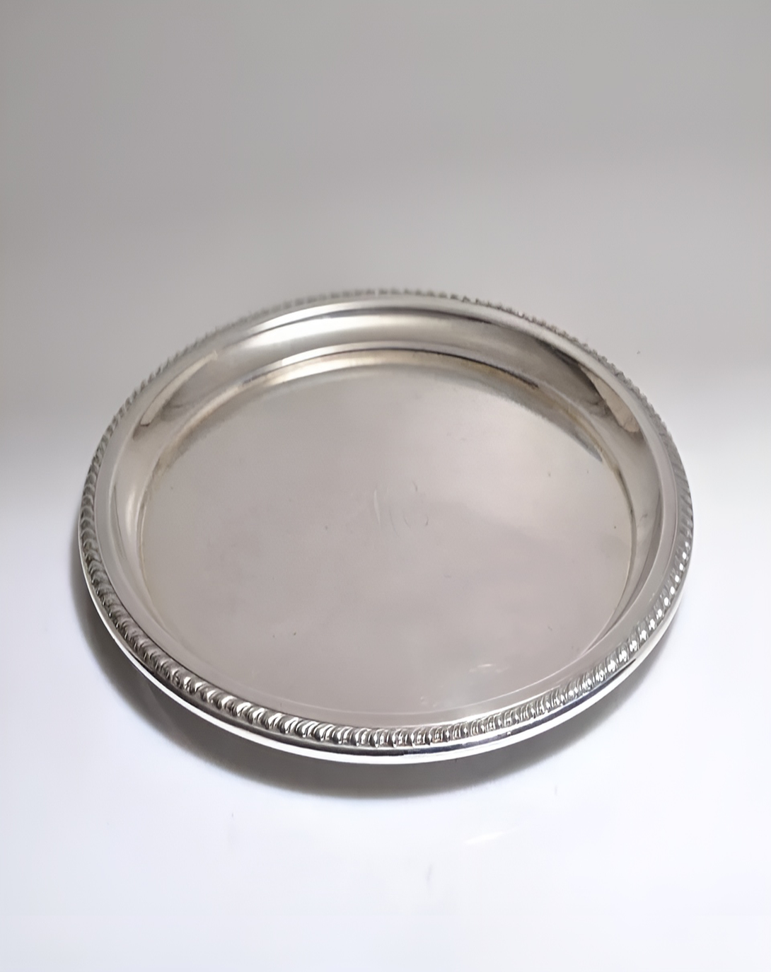 Joa Silver Finish Plain Thali