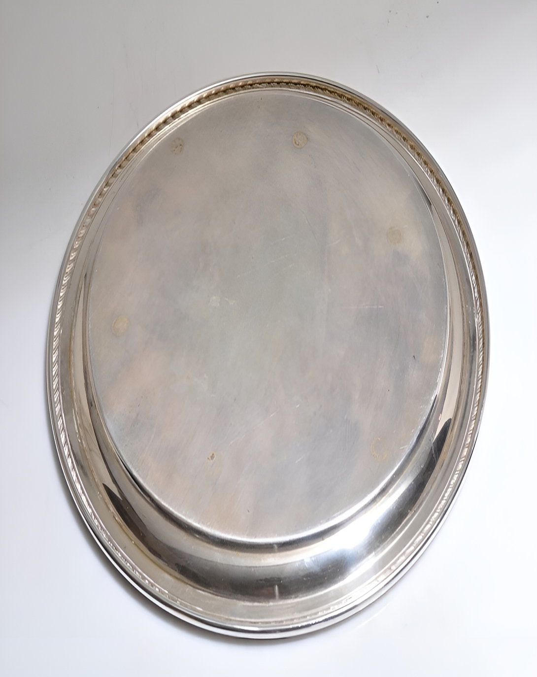 Joa Silver Finish Plain Thali