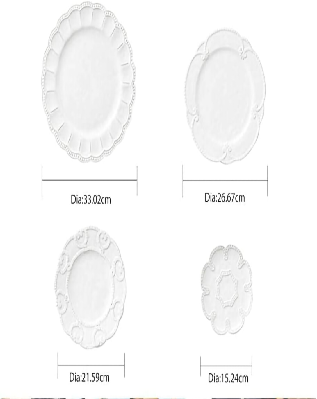 Juuli White Modern Plates Set