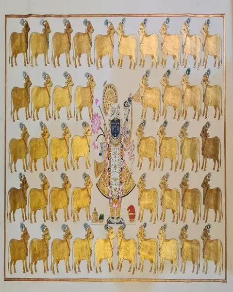 Kamal Shringaar PICHWAI PAINTING | Shreenathji Mukharvind Painting ANGIE KRIPALANI DESIGN - ANGIE HOMES- ANGIES INDIA