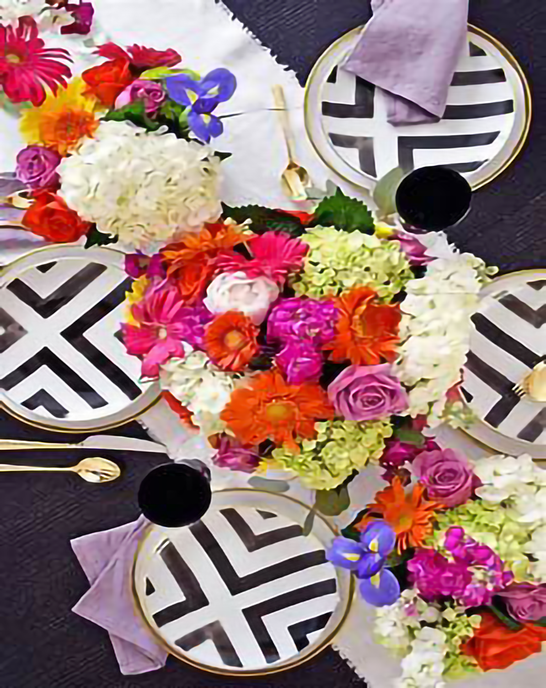 Kamik Black & White Dinner Set ANGIE HOMES