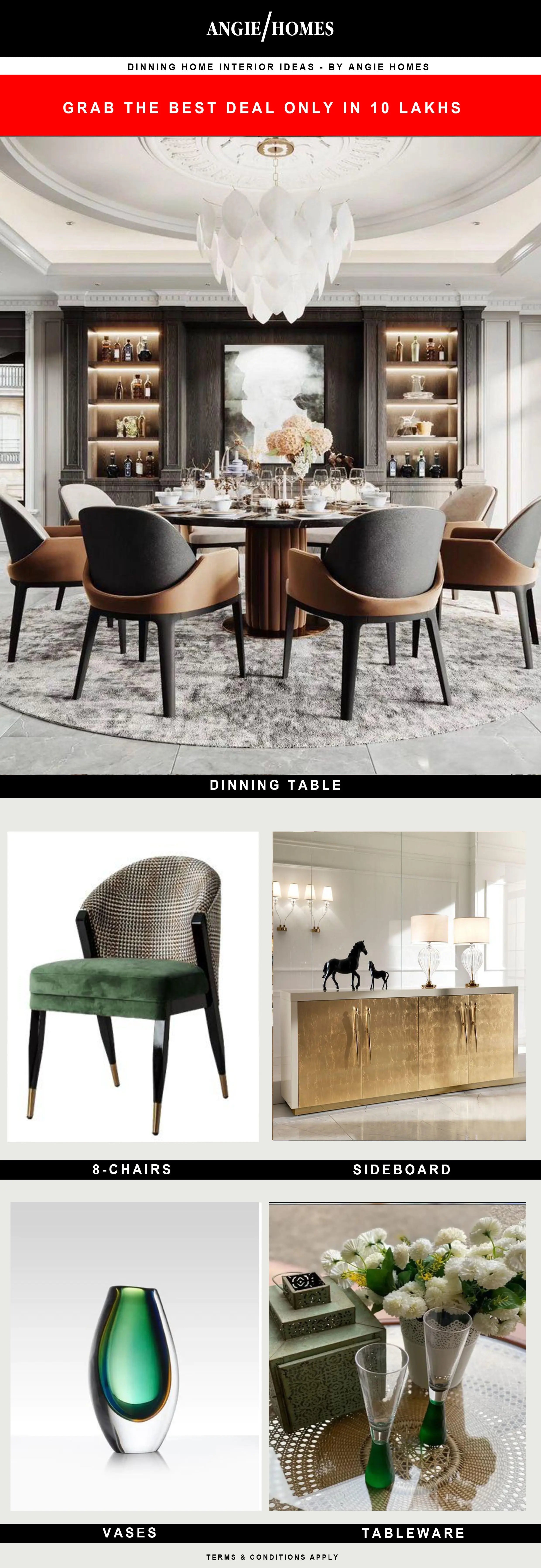 Kara Dining Room Interior Design & Decor - Interior Solutions – ANGIE HOMES