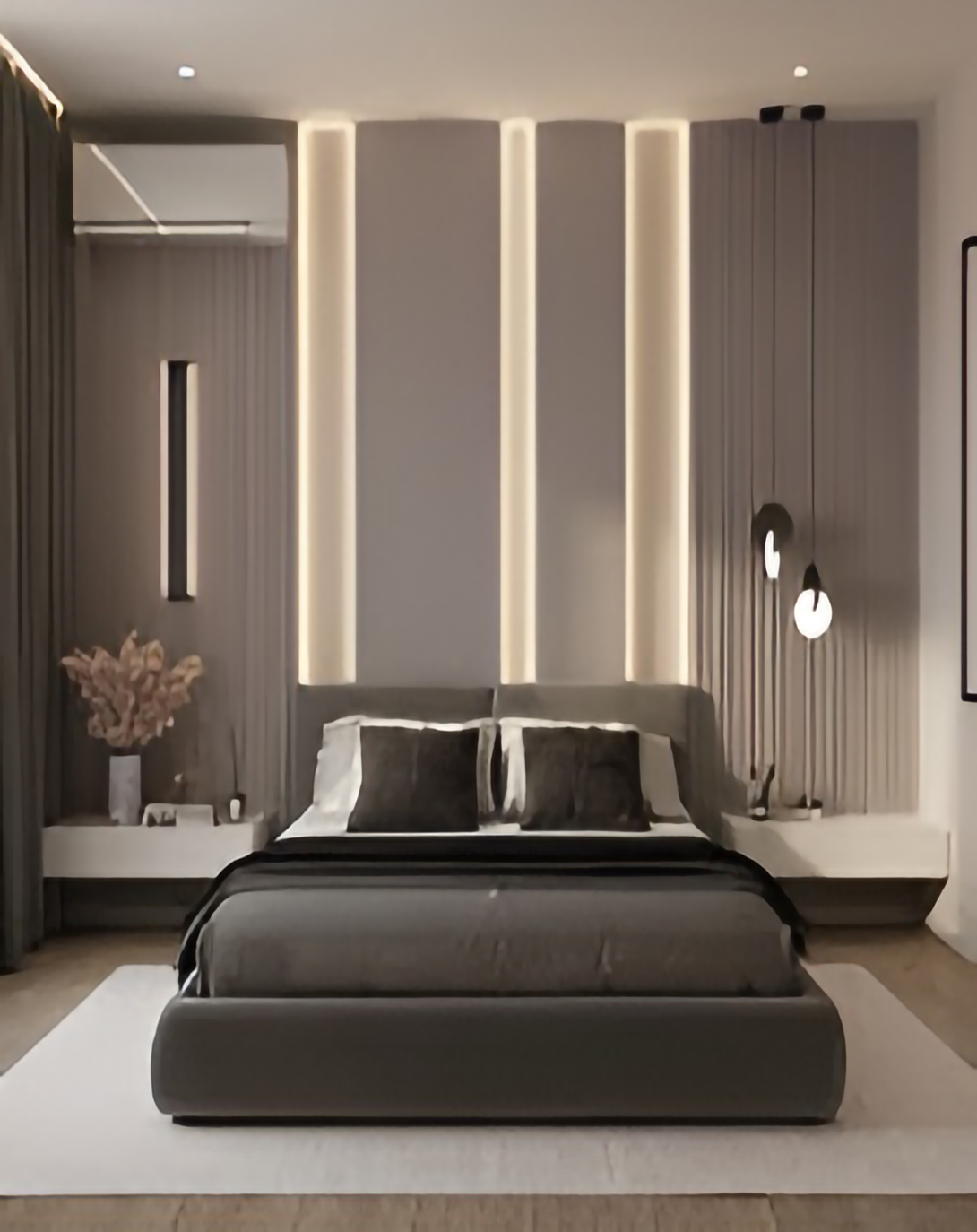 Karley Upholstered Modern Bed With Head Board ANGIE HOMES