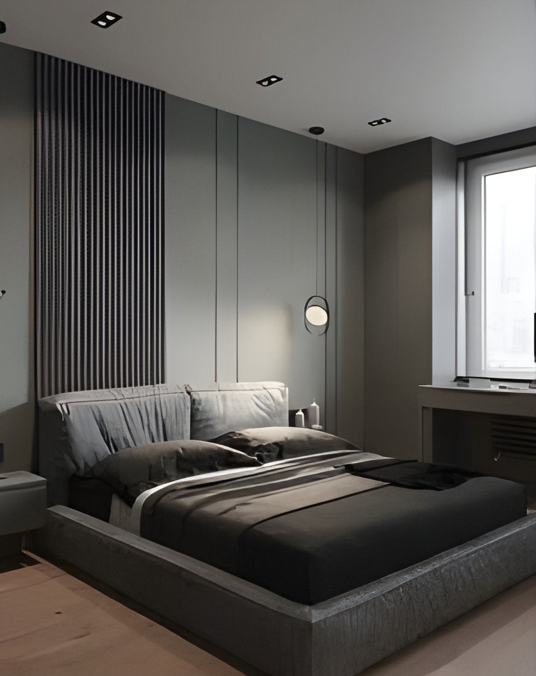 Karley Upholstered Modern Bed With Head Board ANGIE HOMES