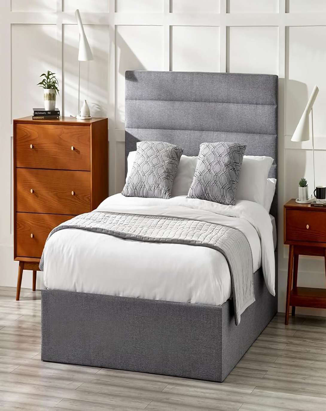 Karly Dark Grey super kingqueen size bed