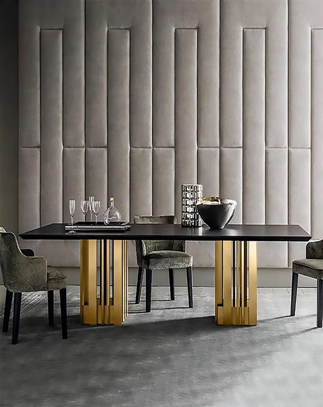 Kayden Marble Top Dining Table Set - Angie India Furniture ANGIE HOMES