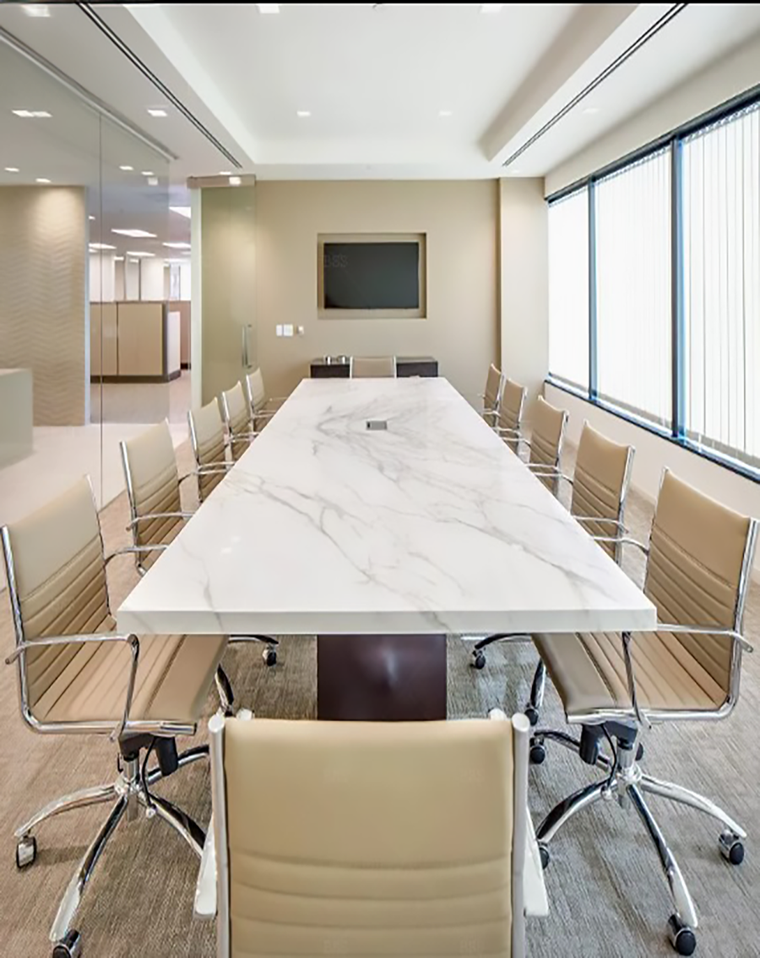 Kendric White Conference Table | Modular Conference Room Tables ANGIE HOMES