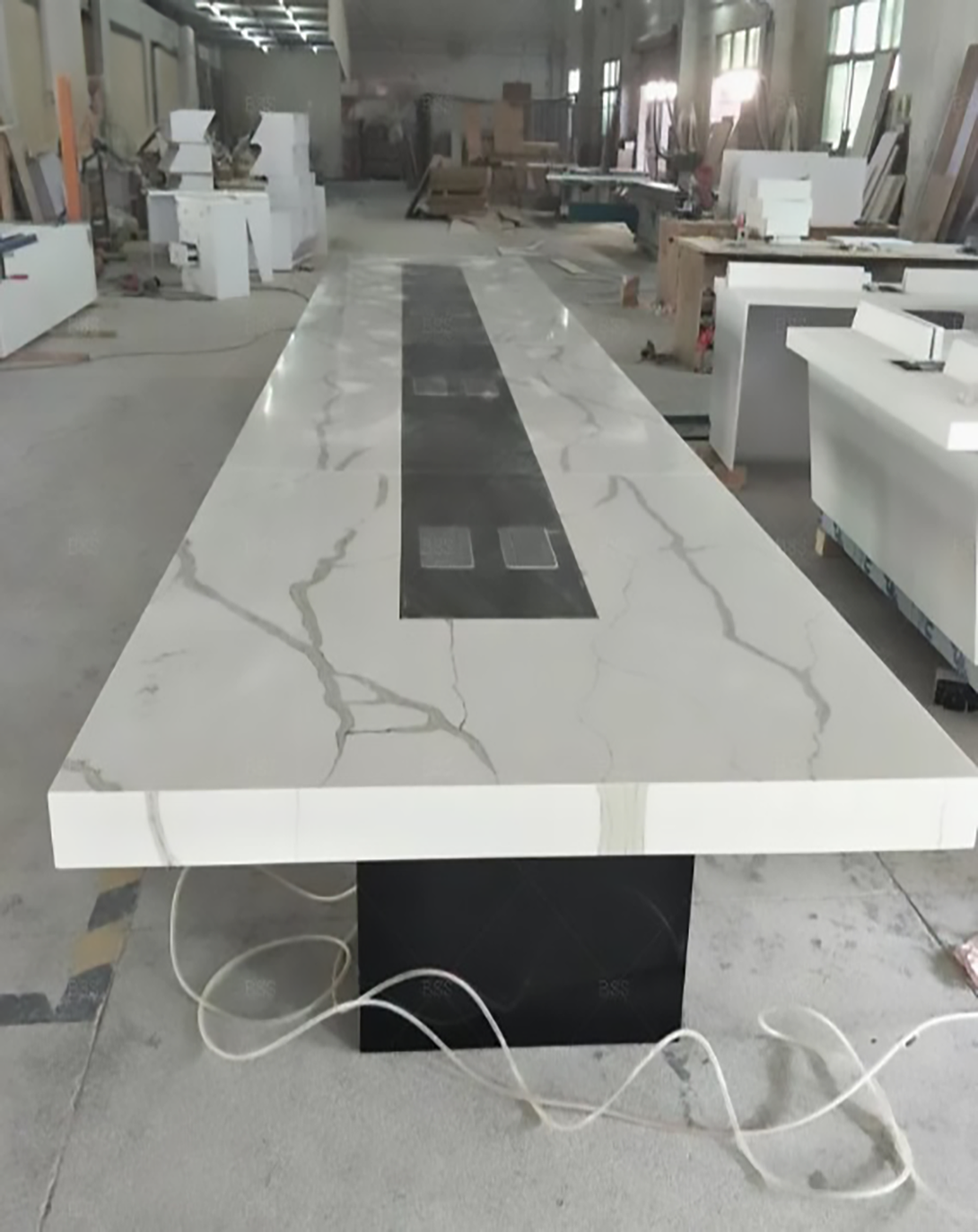 Kendric White Conference Table | Modular Conference Room Tables ANGIE HOMES