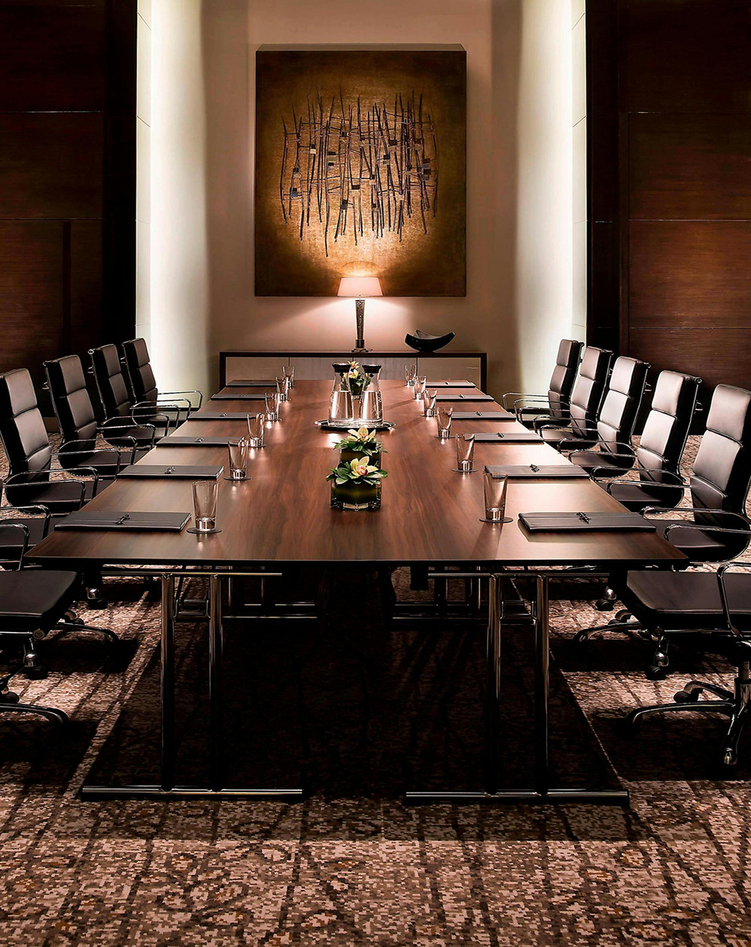 Kenj Brown Conference Table | Large Conference Room Table ANGIE HOMES