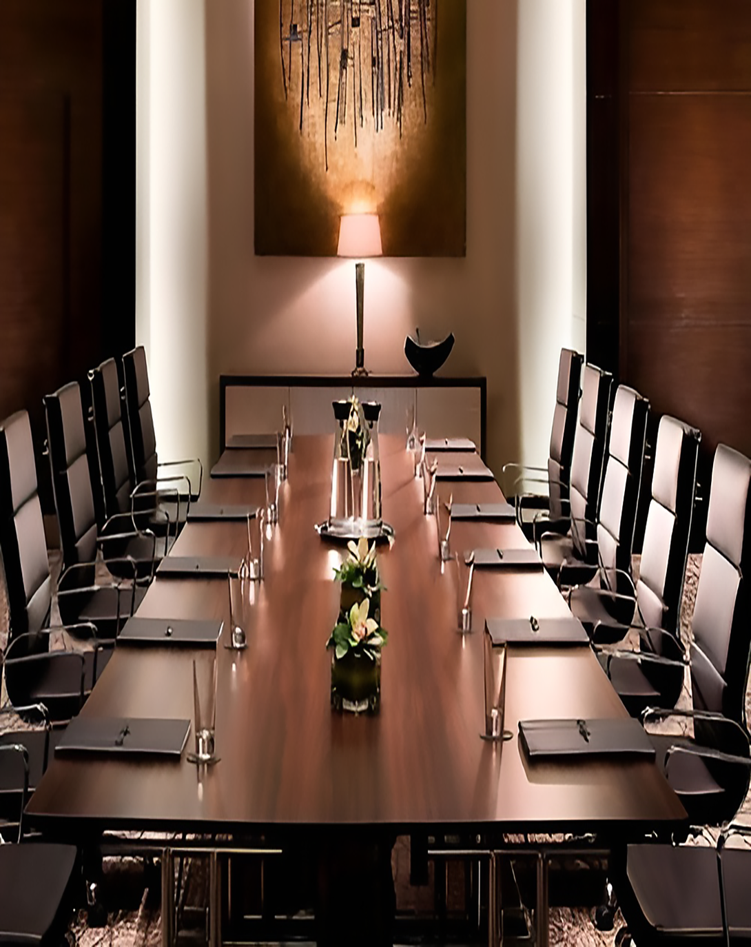 Kenj Brown Conference Table | Large Conference Room Table ANGIE HOMES